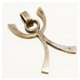 Signed Sterling Silver Figure Pendant 6.3g