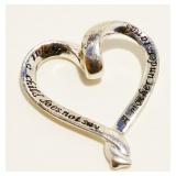 Sterling Silver Heart Pendant 1.3g