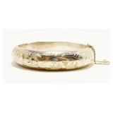 Japanese Sterling Silver Bangle Bracelet 28.7g