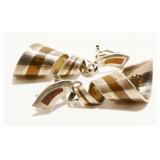 Mexican Sterling Silver Streamer Earrings 26.4g