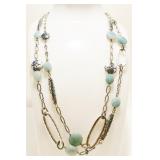 Brighton 40" Sterling Silver & Bead Necklace 49.7g