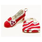 Sterling Silver High Heel & Purse Charms 7.5g