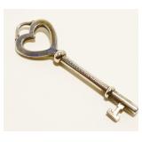 Tiffany & Co. Sterling Silver Heart Key Pendant