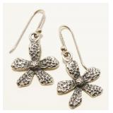 Eclectic Sterling Silver Flower Earrings 6g