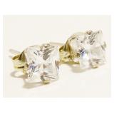 Sterling Silver CZ Stud Earrings .9g