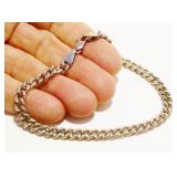 "IVR" Italian Sterling Silver Bracelet 8" 11.2g