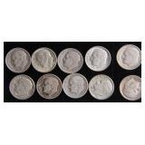 Ten Roosevelt Silver Dimes