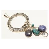 Eclectic Sterling Silver & Bead Pendant 9.6g