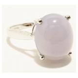10K White Gold Gemstone Ring Sz 7 2.8g