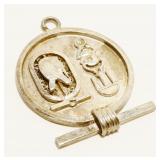 Sterling Silver Egyptian Motif Pendant 9.1g