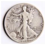 1942-D Walking Liberty Half-Dollar Silver Coin
