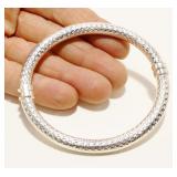 Milor Italy 925 Silver Hinged Bangle Bracelet 18.4