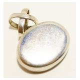 Sterling Silver Oval Pendant 8.3g