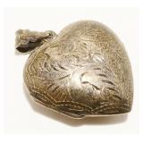 Vintage Sterling Silver Heart Locket 9.6g