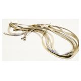 Six Sterling Silver Herringbone Necklaces 91.6g