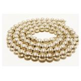 Long 28" Sterling Silver Bead Necklace 42.5g