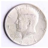1964 Kennedy Half-Dollar Silver Coin