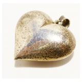 Sterling Silver Heart Pendant 6.4g