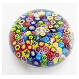 Millefori Glass Paperweight