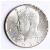 1964 Kennedy Half-Dollar Silver Coin