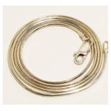 20" 925 Silver Snake Chain Necklace Italy 4.4g