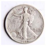 1942 Walking Liberty Half-Dollar Silver Coin