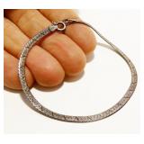 7" Italian Sterling Silver Bracelet 3.1g