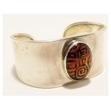 "DDD" Signed Mexican 925 Silver Cuff Bracelet 29.1