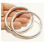 Sterling Silver Hinged Bangle Bracelets 27.2g