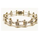 Mexican Heavy 925 Silver Link Bracelet 8" 59.1g