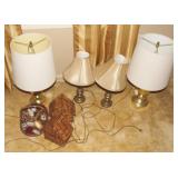 Grouping of Lamps & Home Decor