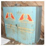 Vintage Metal Cabinet with Contents