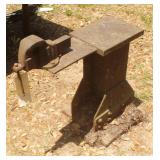 Very Heavy Blacksmith Table w/ Bench Vise