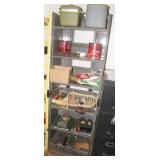 Metal Shelf with Contents