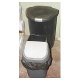Three Trash Cans