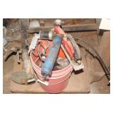 Bucket of Tools: Sander, Grease Gun