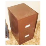 Two-Drawer File Cabinet with Contents