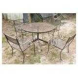 Wrought Iron Patio Table & Chairs