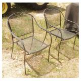 Pair of Wrought Iron Patio Chairs