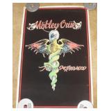 Vtg Motley Crue Black Light Poster #826 35'x23'