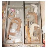 Contents of Drawer: C-Clamps
