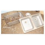 Stainless Steel Sink, Square Box & Wheel Hubs
