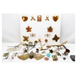 Folk Art Copper & Metal Jewelry & Animal Figures
