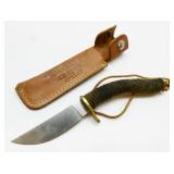 Handmade Knife with Schrade Leather Sheath