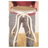 Vintage Adjustable Metal Shop Stool