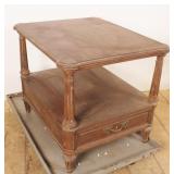 Wood End Table with Drawer