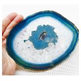 Blue Agate Geode Slice