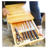 Charcuterie/Cutting Board with Knife Drawer