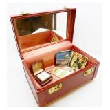Vintage Towne Carry Case with Vtg Collectibles
