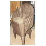 12 Stackable Plastic Patio Chairs